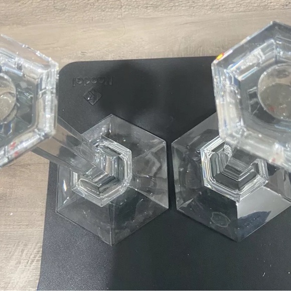 Val St Lambert  "Elysee" Candlesticks - Picture 2 of 9